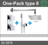 one-pack inbouwthermostaatset vierk.type 8 (30cm)